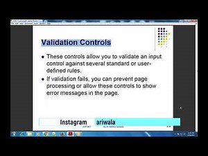 ASP.NET Lecture 44 (3) - Server Controls | Validation Controls Classes -1 | Theory | Example | Hindi