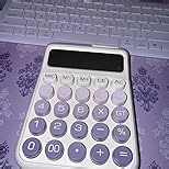 Desk Calculator, 12 Digit Large LCD Display, Big Buttons, Ergonomic 15° Tilt, Real Mechanical Keypad, Desktop Calculator for Office and Study