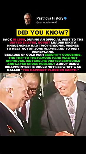 The Leader Who Wanted To Visit Disneyland #historyfacts