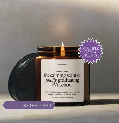 Funny PA School Graduation Gifts Custom Physician Assistant Graduate Candle Decor Personalized Gift for Future New PA Student Boards Gift - Etsy