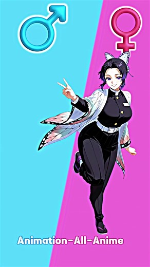 Demon slayer characters in gender swap 😳 | Inosuke in Gender swap 😳 | Shinobu in Gender swap #anime