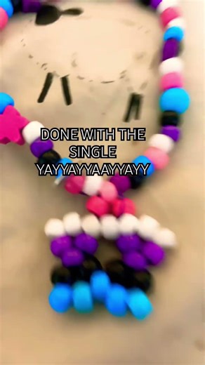 Making a BIG genderfluid Kandi rotator #kandi #silly #rotatorcuff #creative #beading #smallcreator