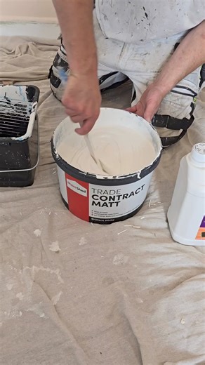 Using PVA to turn contract matt into durable matt... You're welcome 😉💰 #diydecor #viral #fyp #foryou | Decorators Forum UK