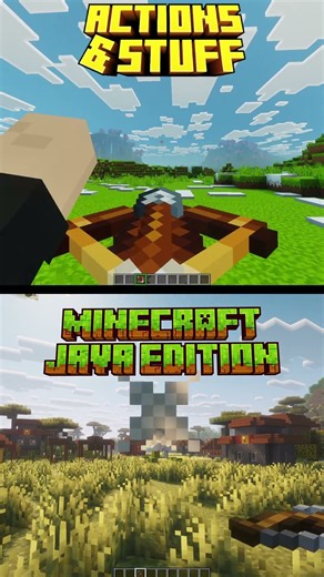 Minecraft Animations: Actions & Stuff 1.11 (Bedrock) vs Default Minecraft (Java) #shorts #minecraft