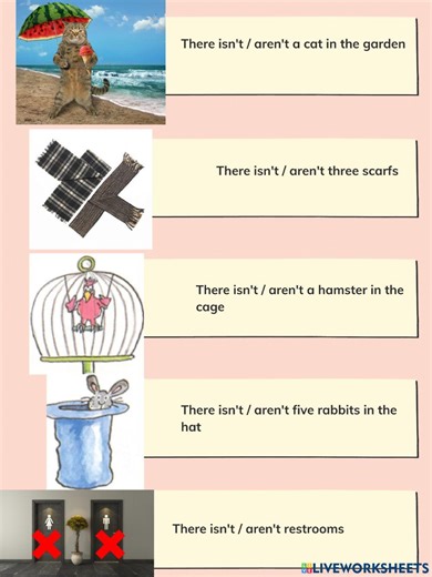 THERE IS THERE ARE NEGATIVE FORM PT 2 worksheet