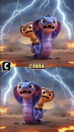 A - B - C - D Alligator Bear Cobra Donkey vs Meteor Earthquake Lightning Tsunami | Rescue Animals