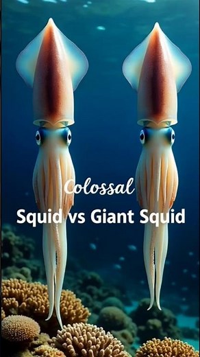 Colossal Squid vs Giant Squid | Size Comparison | Who is Bigger?