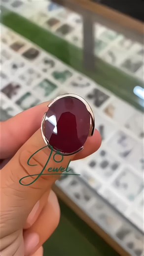 Natural African Ruby big size 30.6 carat stone. Handmade Chandi Ring in 925 Quality now available at Jewelhouse. Customization Available. For order booking and more Information Kindly Contact Our Whatsapp Number Given in the Main Page Bio Details. #foryou #saudiarabia #uae #italy #trending | Jewel House