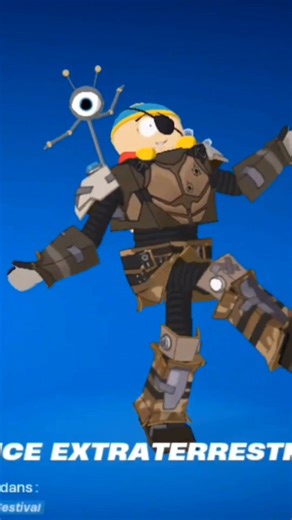 Emote Expérience Extraterrestre avec tous les skins d’Eric Cartman sur Fortnite