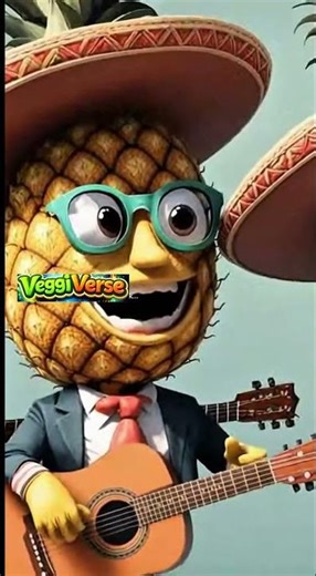 Funny Pineapple Band 🎸🍍 | Happy Latin Music Shorts