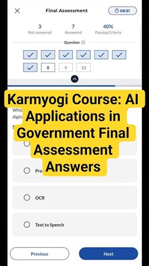 Karmyogi Course: AI Applications in Government Final Assessment Answers