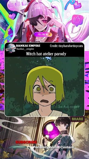 Witch hat Atlier parody 💀⚡ #anime #animeedit
