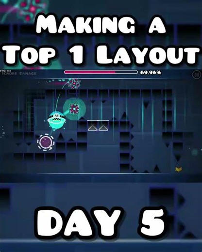 Making a TOP 1 LAYOUT Day 5 #geometrydash #decoration #gd #gaming #suscribe