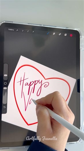 Drawing a Happy Valentine’s Day Heart | Procreate