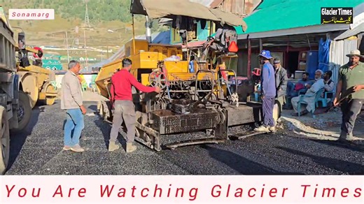 Blacktopping Work Begins at Taxi Stand Sonamarg | Glacier Times