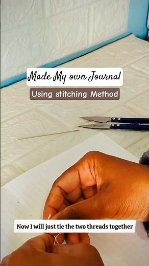 How I Make My Own Handmade Journal Notebook Using Stitching Method #journaling #smallbusiness #diy