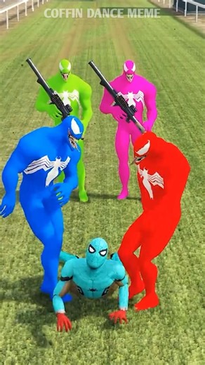 GTA V : ALL COLOURFUL VENOMS SAVING BLACK VENOM BUS - Coffin Dance Song Cover #shorts #gta #gta5