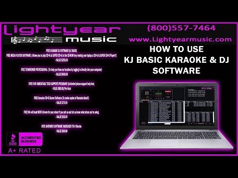 HOW TO USE | KJ BASIC | KARAOKE SOFTWARE | DJ SOFTWARE | LAPTOP KARAOKE | LIGHTYEARMUSIC ✅ PRO AUDIO
