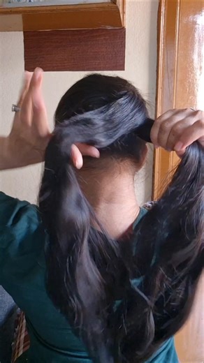 bun hair style girl simple and easy ✨️💫 short kurti hairstyle ❤️#hairstyle #hair #shorts #shortvideo