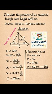Equilateral Triangle | Mathematics by A.C. Okocha