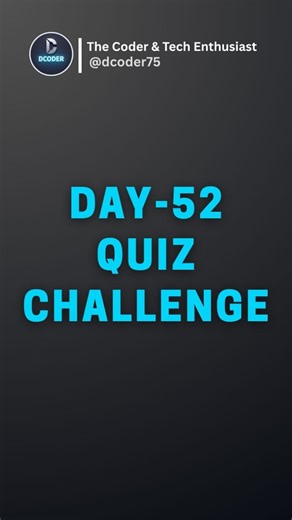 The Coder & Tech Enthusiast 🚀 on Instagram: "Comment Correct Output and Follow for more Quizzes 🚀 and content"