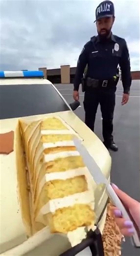 Cutting a CAR Turns Into Cake 😱 Then Police Officer Arm Cake Prank!