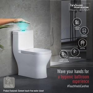 32K views · 26 reactions | Hindware leads the way to a germ-free future with a touch-free range of water closets. Its inbuilt sensor flushing technology and sleek design allow you to endure unparalleled hygiene and an aesthetic bathroom experience. Just wave your hand and brace yourself to experience that carefree feeling. Explore the range here - https://bit.ly/3BqOPGD #TouchfreeIsCarefree #ThoughtfulIsBeautiful #HindwareHomes #ModernBathroom #Thoughtful #Beautiful | Hindware | Facebook