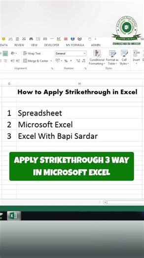 3.7K views · 29 reactions |  Apply STRIKETHROUGH in 3 Ways on Microsoft Word! Learn 3 simple methods to strike through text in MS Word like a pro ✨ #MicrosoftWord #WordTricks #Strikethrough #WordTips #MSWordTutorial #OfficeSkills #ProductivityTips #FormatCells #LearnWithBapi #WordFormatting | learn Excel with Bapi Sardar | Facebook