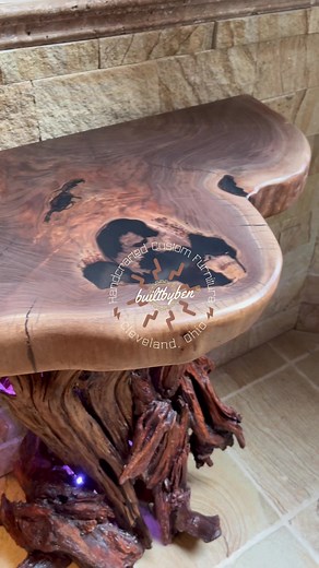 Handcrafted Driftwood Table Showcase