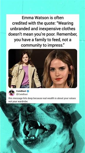 Emma Watson is often credited with the quote: “Wearing unbranded and inexpensive clothes doesn’t