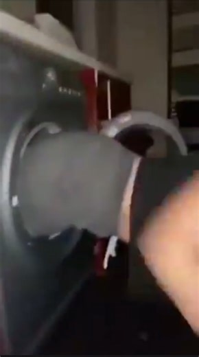 Climbing into a washing machine