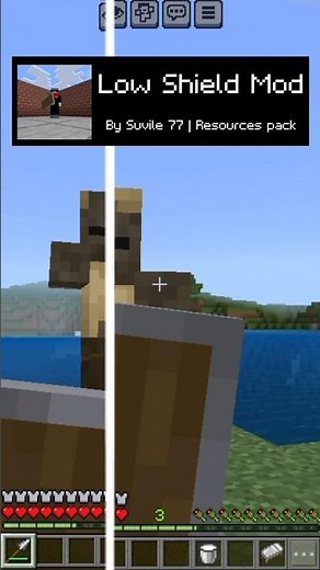 Low Shield Mod for Minecraft PE | Better Visibility#minecraft #mcpeaddons #minecraftpe #mcpe