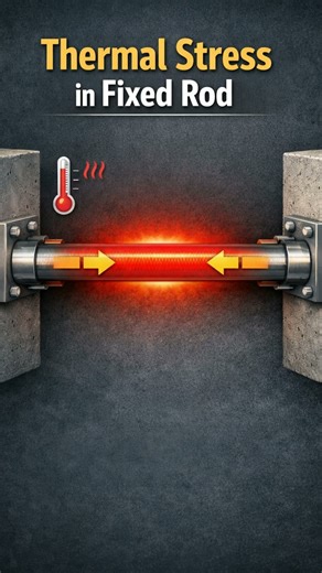 Thermal stress occurs when expansion is restricted. Fixed rods build stress on heating!