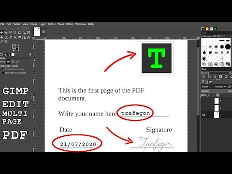 How to edit a multi page pdf document with GIMP