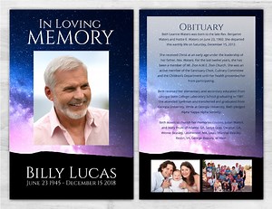 No-Fold Memorial Program - 2009 - DisciplePress - Memorial & Funeral Printing