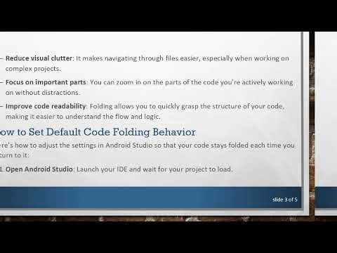 How to Make Folded Code Stay Folded in Android Studio