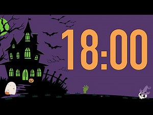 18 Minute Halloween Haunted House Timer (No Music, Spooky Electric Organ Alarm at End)