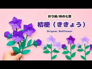 Origami Balloon Flower (Bellflower) - Japanese Autumn Flower | Easy Paper Flower Tutorial