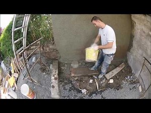 WET DASH RENDER QUINN CEMENT, OX HARLING TROWEL