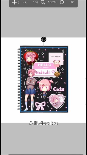 Decorating Natsuki's sketchbook!! #ddlc #ddlcnatsuki #natsuki #natsuki #artedigital #ibispaintx