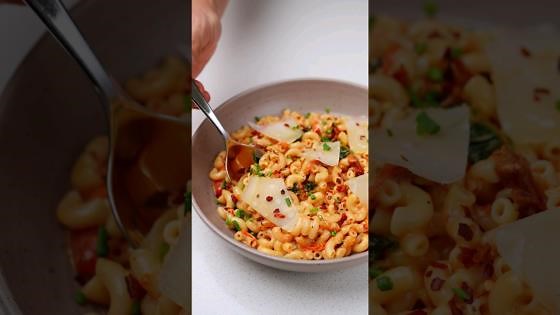 I made a one-pot garlic macaroni 🍝