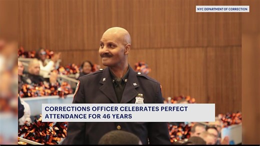 NYC Department of Correction officer celebrates perfect attendance