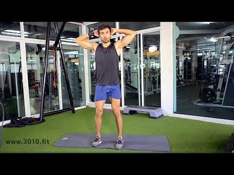 Standing knee to elbow exercise - knee to elbow core exercise