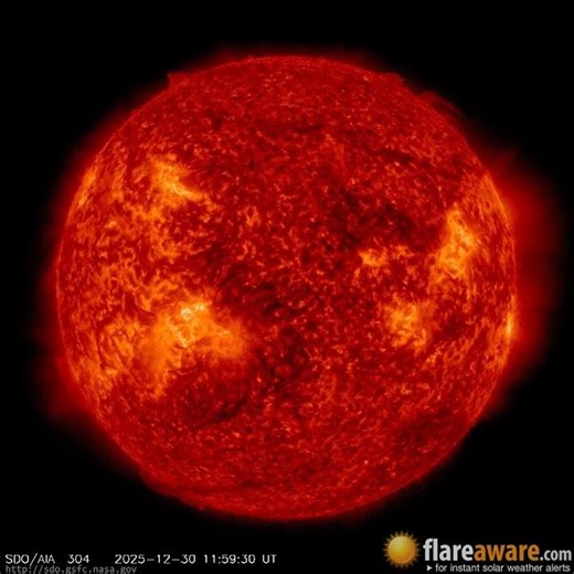 29 Dec - 30 Dec: 24 Hour Solar Activity (Earth Facing; Solar Storm, Sunspot, Solar Flare, CME)