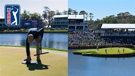 The satisfying cup-cutting process at TPC Sawgrass' 17th hole