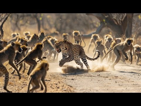This Leopard Regretted Messing With 50 Angry Baboons!