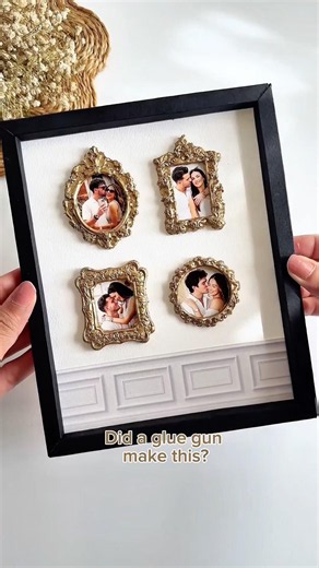 Making a mini gallery wall frame from scratch! #diycrafts #glueguncrafts #handmadeisbest#giftideas