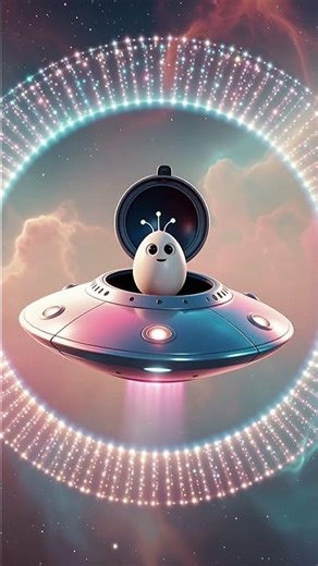 Alien Egg’s UFO Peek Loop! 🛸🥚✨ | Cute Alien Animation