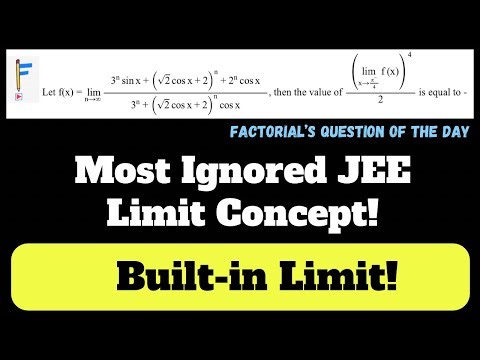 Most Ignored JEE Limit Concept | Built-in Limit Explained | JEE Advanced
