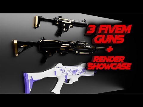 (TIMELAPSE) Making 3 FIVEM GUNS and Blender Showcase Render!!!